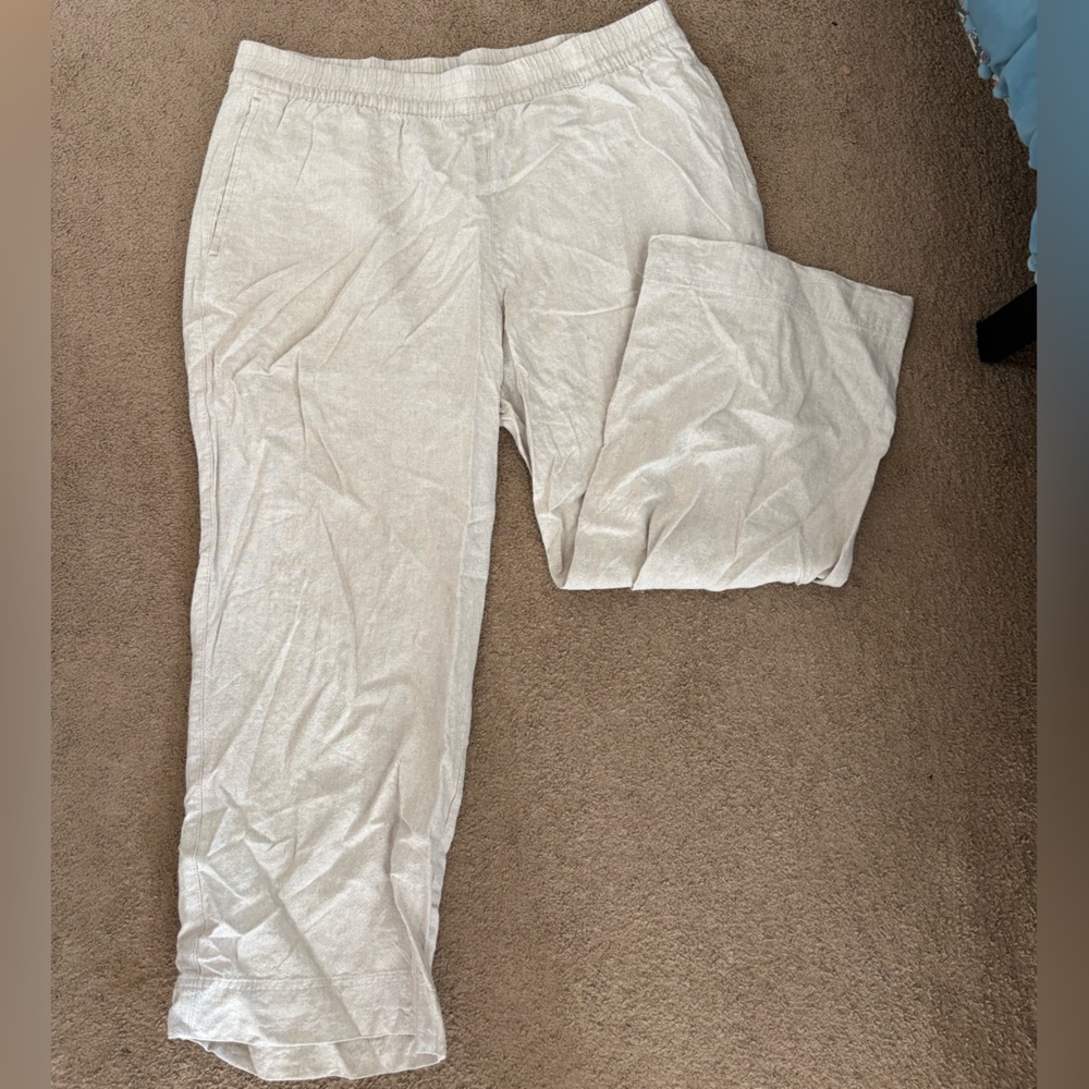 Old Navy Cream Wide Leg Pants